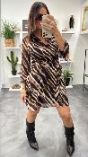 Robe courte fluide marron  52328299 MM