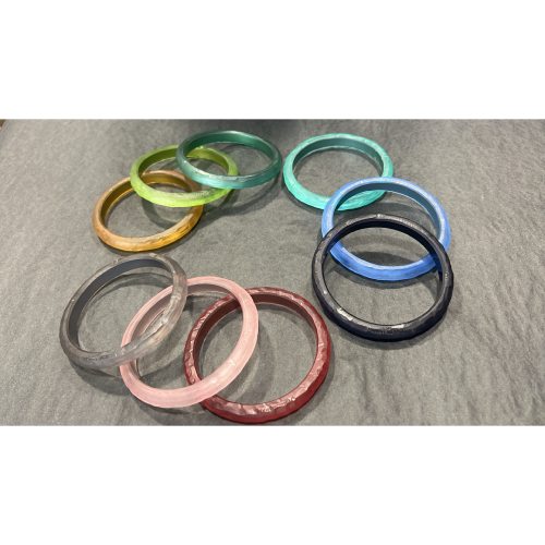Bracelets joncs givrés ronds 