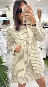 Robe beige à rayures PETZ G&M