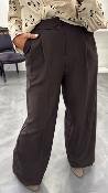 Pantalon à pinces marron STORY G&M