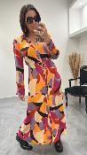 Robe chemise longue colorée NOELA
