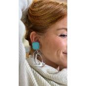 Boucles Oreilles bleu 