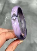 Bracelet jonc violet gris