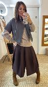 Perfecto manches courtes en cuir marron V3025831 IMPERIAL