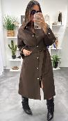 Manteau long chocolat SCOTT GM