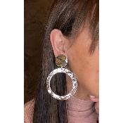 Boucles Oreilles métal argent