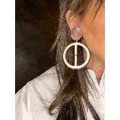 Boucles Oreilles rose poudré