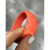 Bracelet jonc orange corail