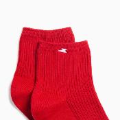 Chaussettes Amy rouges côtelées CH003RG