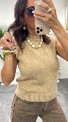 Pull sans manches camel MANDA LPE
