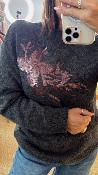 Pull col rond montant Gris foncé MRK663 MR
