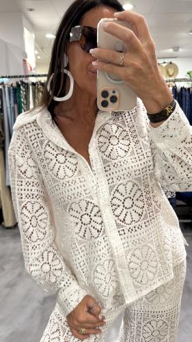 Chemisier crochet écru CLINT LPE