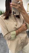 Chemise lignes tennis beige CARLA LPE