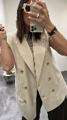 Veste blazer sans manches beige LAFOJGH DIXIE