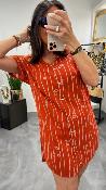 Robe courte brique cordes WWU038 NT