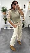 Pull sans manches kaki MANDA LPE