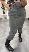 Jupe mi-longue grise ligne tennis JULAN LPE