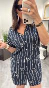 Robe courte marine cordes WWU038 NT