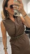 Robe longue marron 23131259