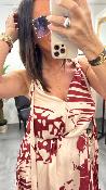 Robe longue bicolore  M2402A MR
