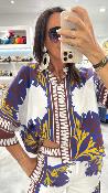 Chemise oversize à motifs 053-216021