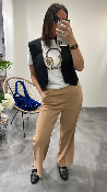 Pantalon fluide camel PICASSO G&M