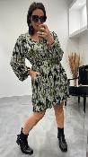 Robe courte vert et noir LYA