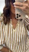 Blouse rayée camel et beige PARASOL BB