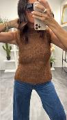 Pull sans manches acajou SABLON GM