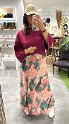 Blouse oversize bordeaux 50938199
