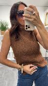 Pull sans manches acajou SABLON GM