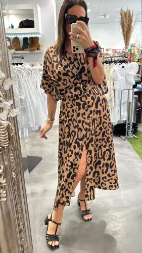 Robe longue chauve souris léopard ADJUINWC IMPERIAL