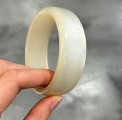 Bracelet jonc blanc brillant