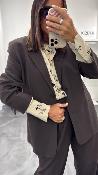 Veste Blazer oversize marron STRONG G&M