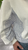 Pull bi-matière bLANC KXMA0186 KKS