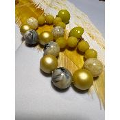 Boucles Oreilles Bastilles jaune