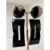 Boucles Oreilles Sabine noir
