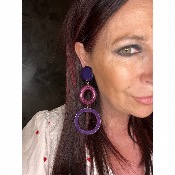 Boucles Oreilles violet 