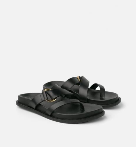 Sandales plates SUNRISE SUN5S noir BIBA