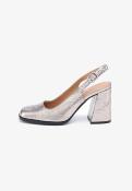 Sandales escarpins argent RILEY EmilieK