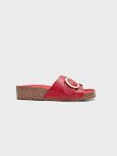 Sandales bio compensées rouge brique WSU003 Nicetings