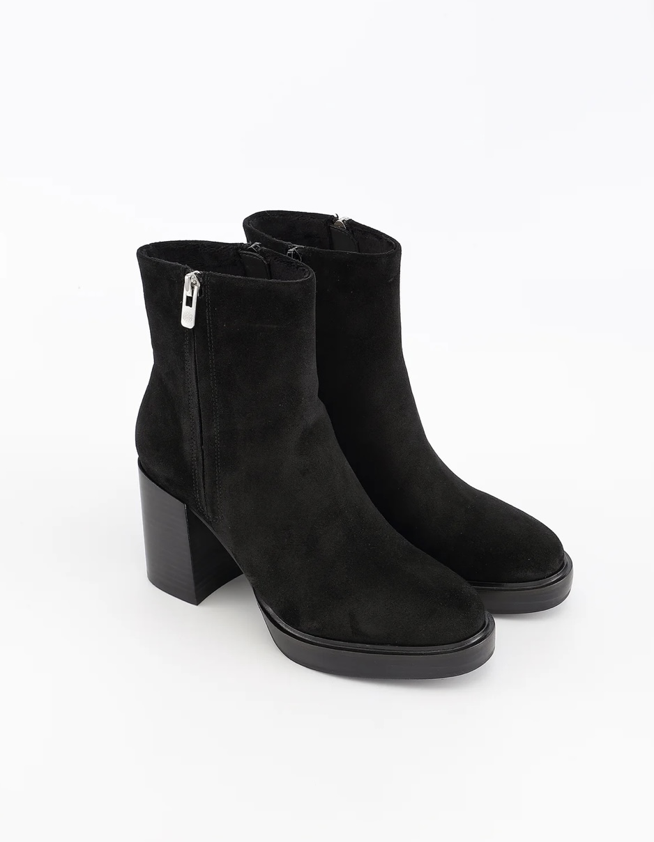 bottines cuir noir solaia