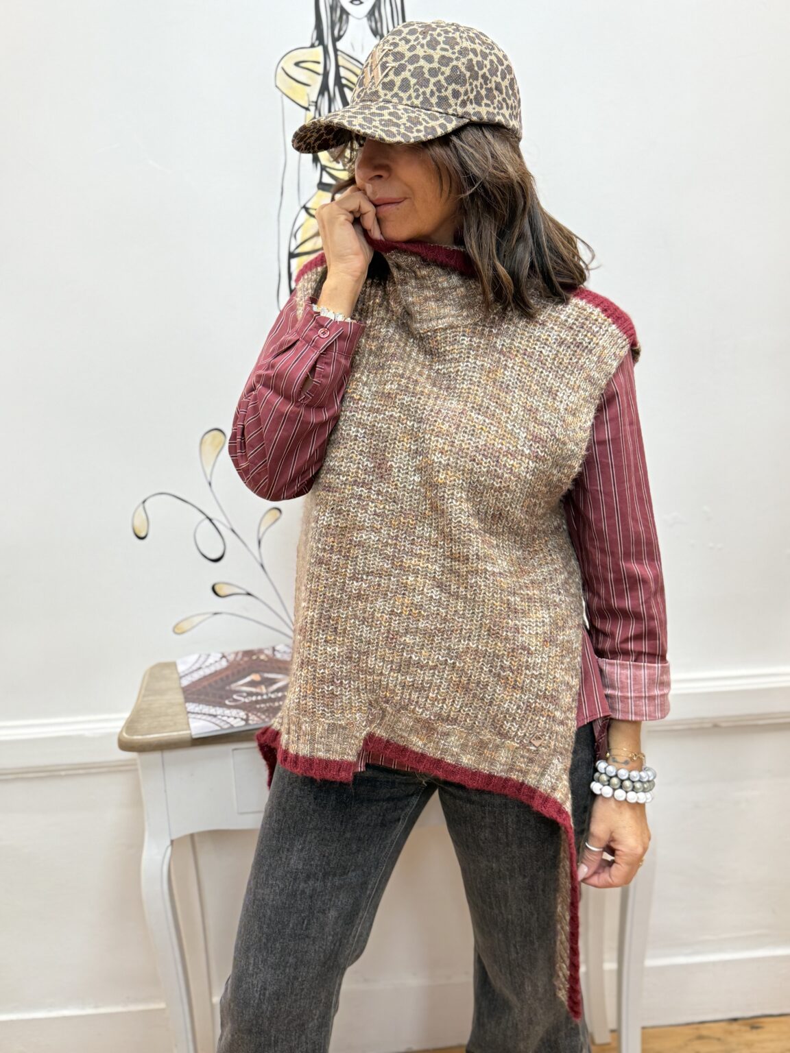 chemise pull rayures rouge muchmoney1