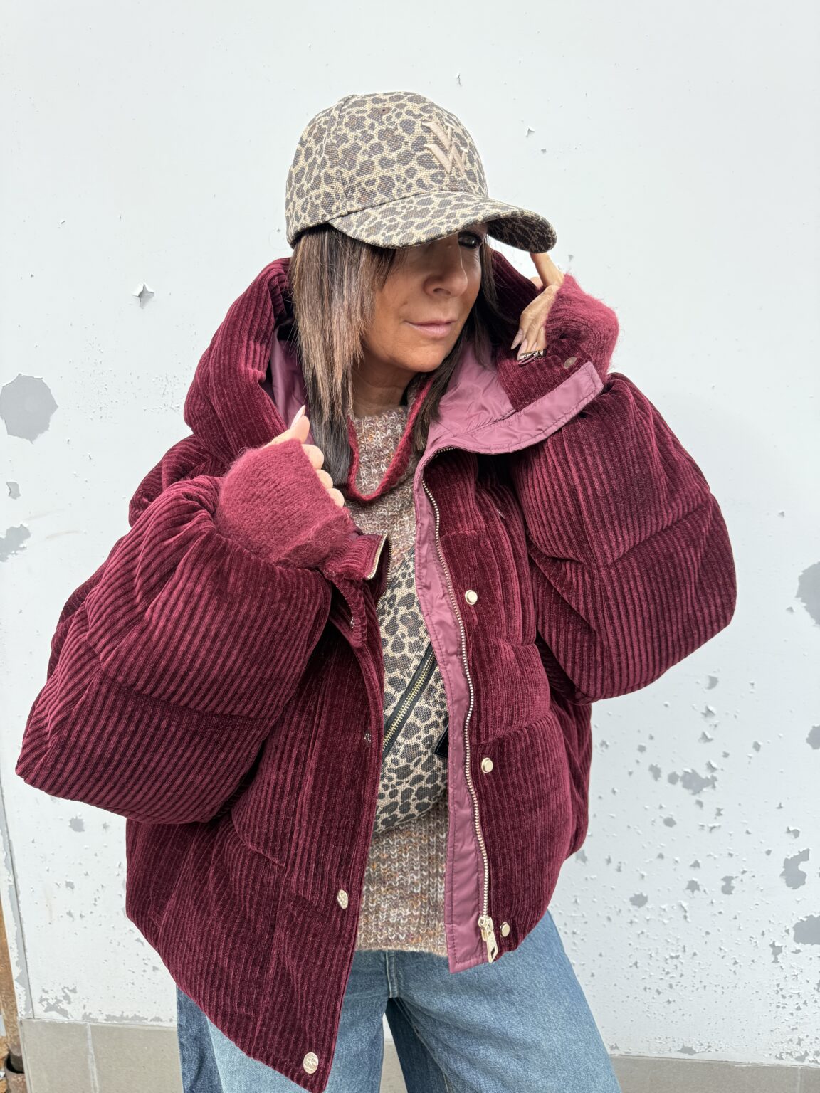 doudoune velours bordeaux souvenir