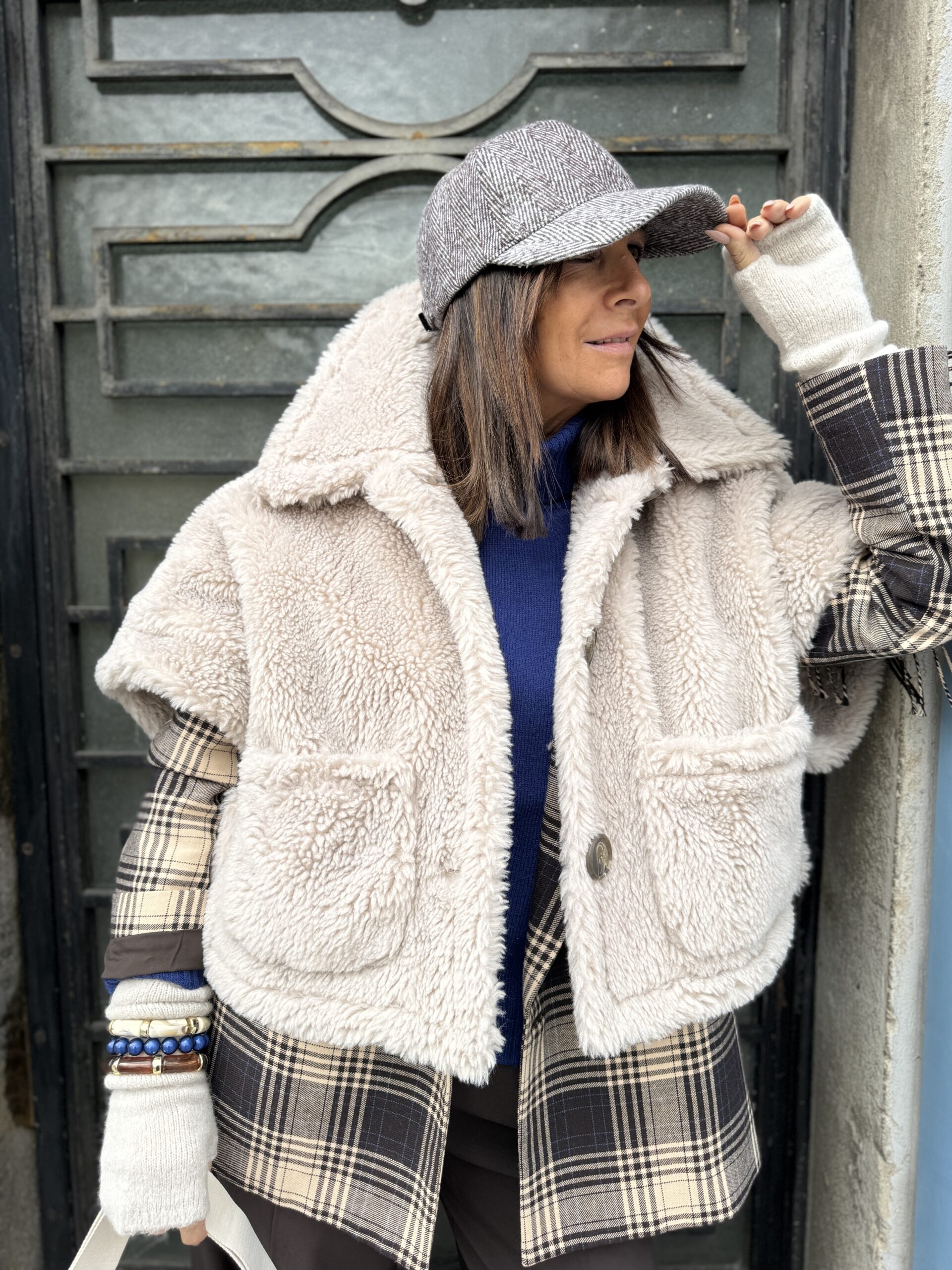 fourrure bouclette beige bsb1