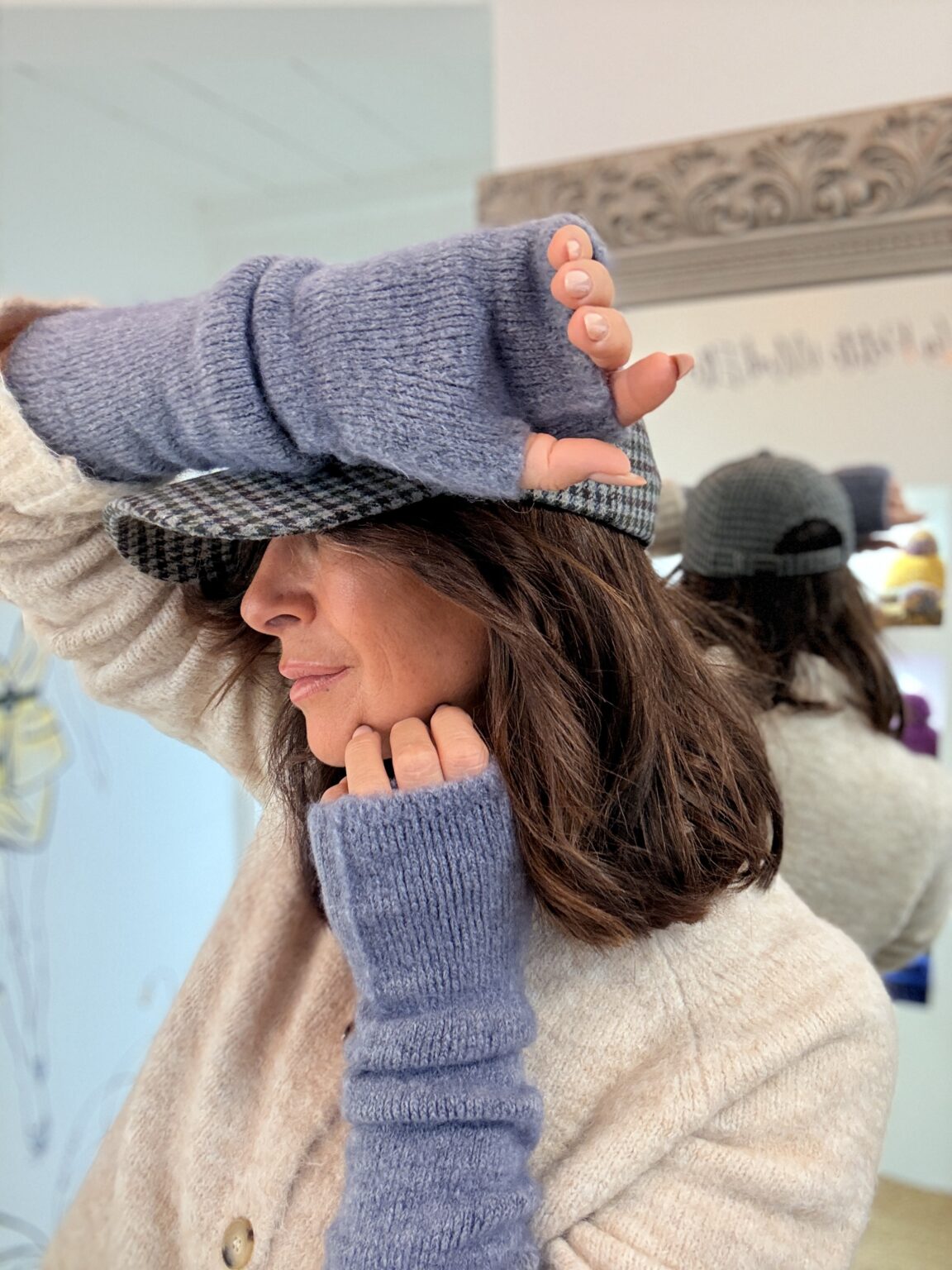 mitaines longues en baby alpaga bordeaux (copie)