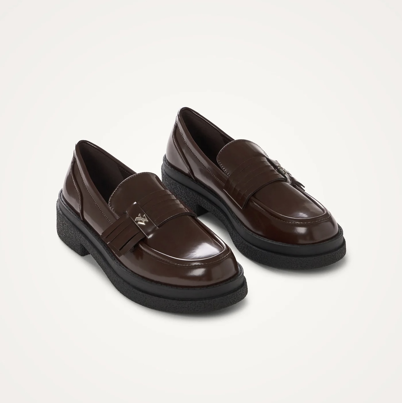 mocassins marron à franges