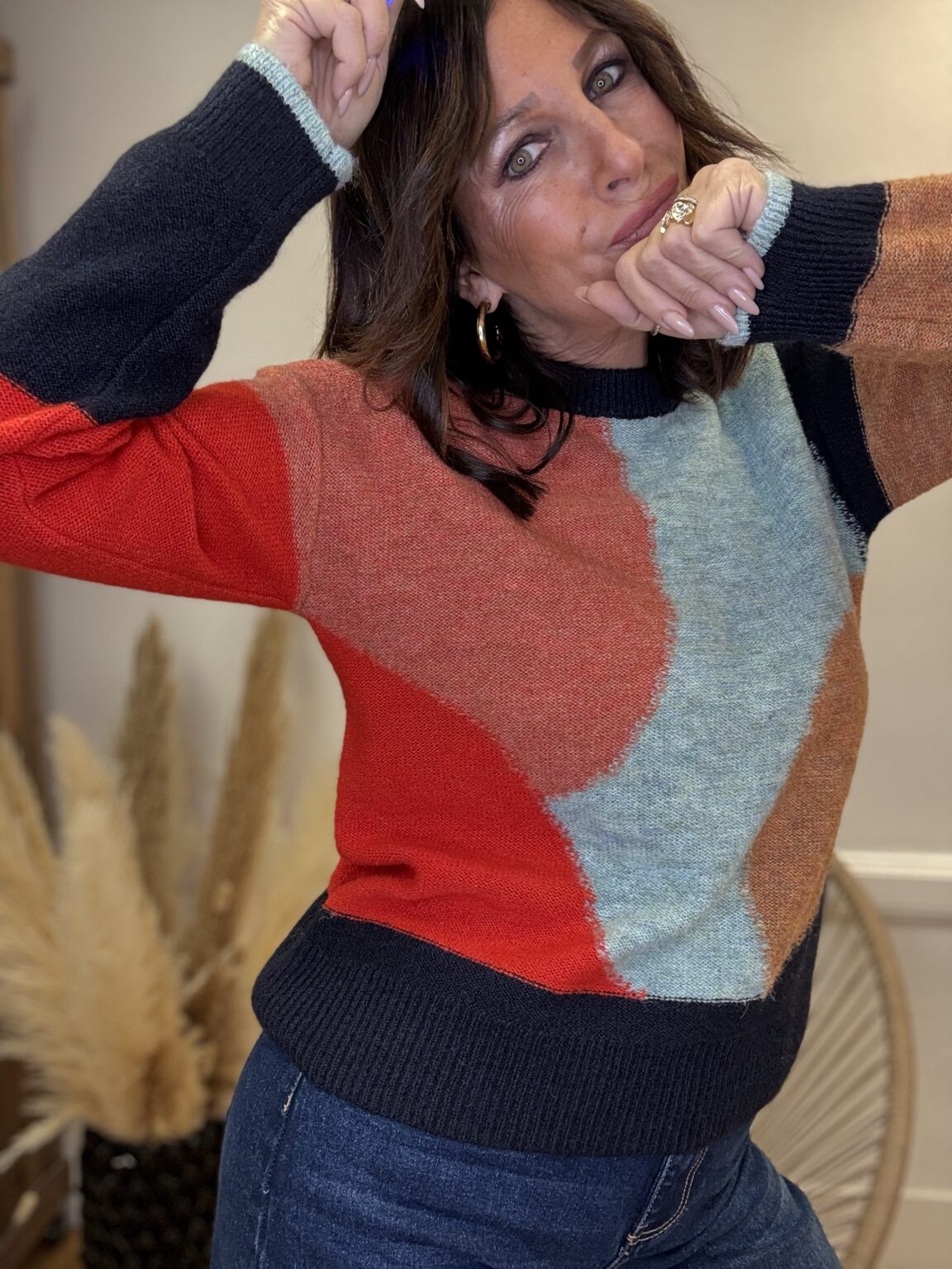 pull coloré rouge whitestuff5