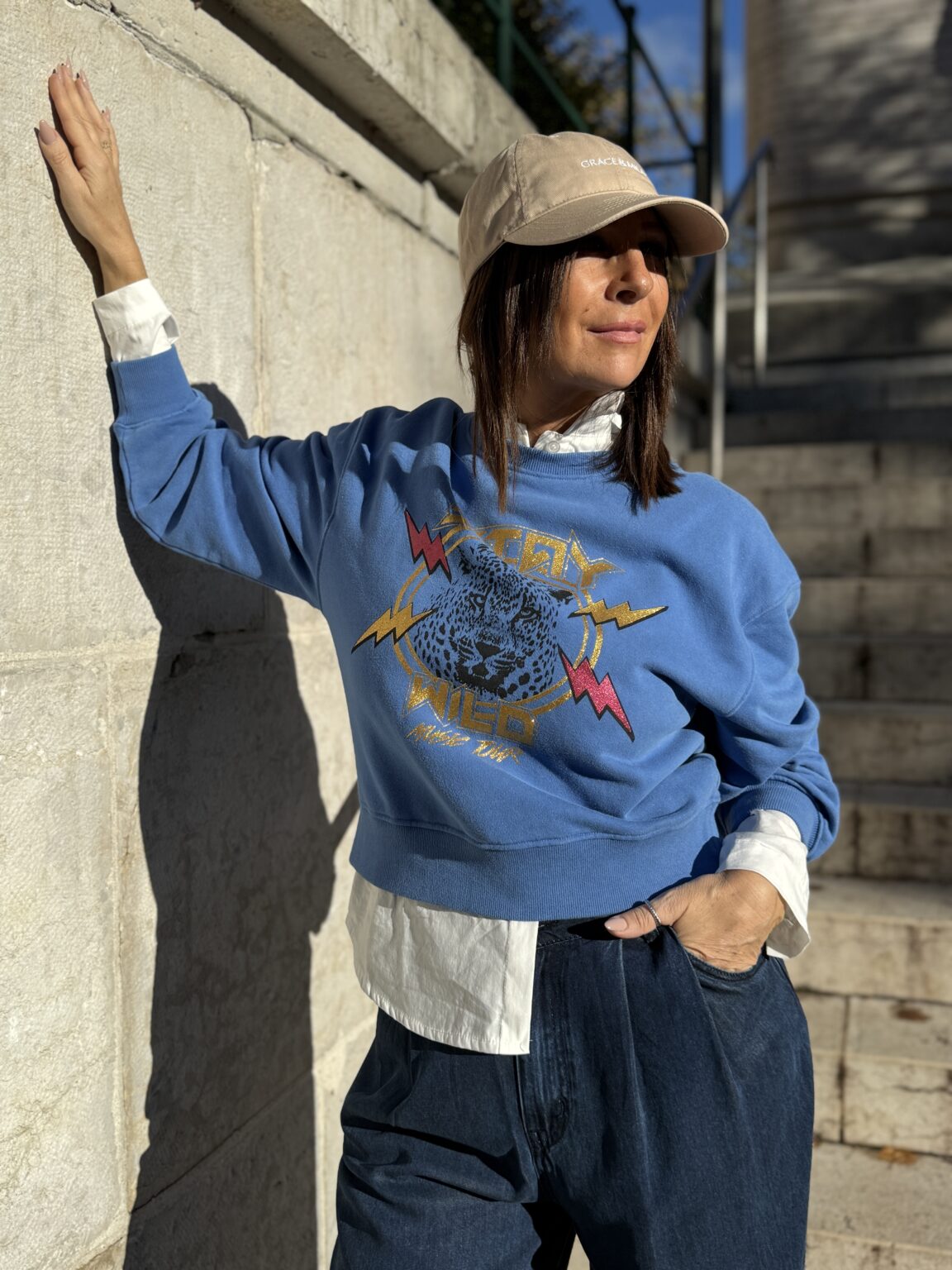 sweat chemise bleu myhellojoy