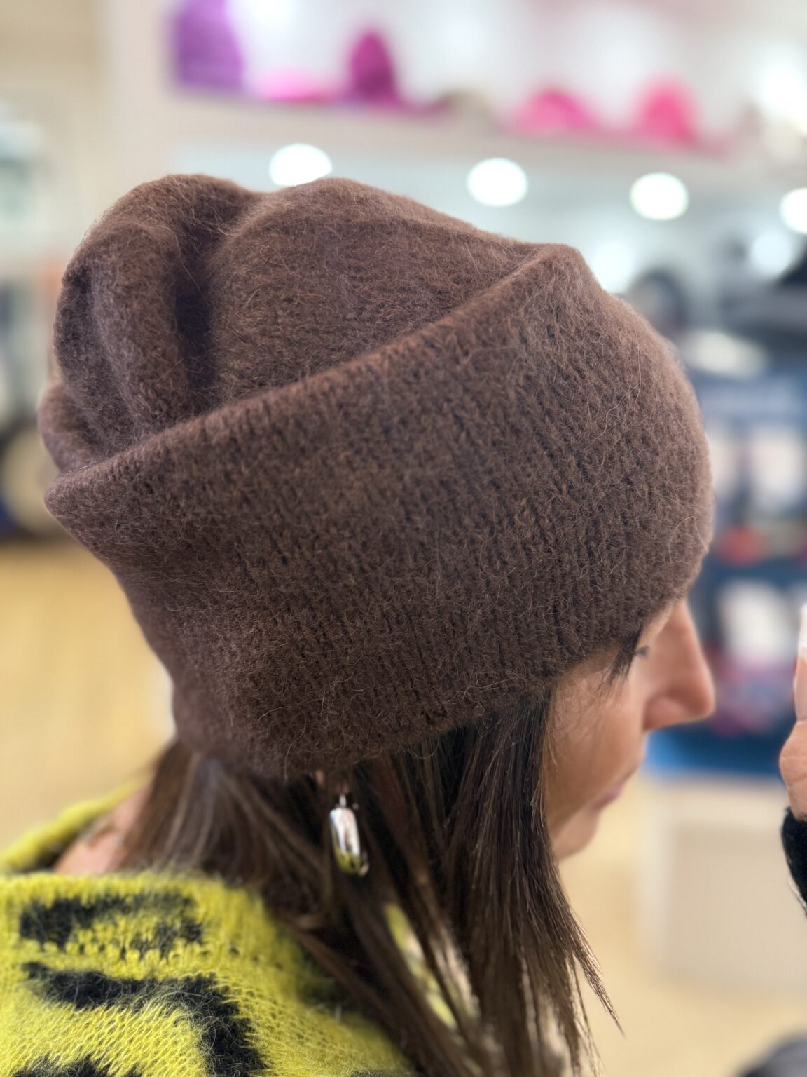bonnet uni en baby alpaga marron